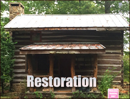 Historic Log Cabin Restoration  Morehead City, North Carolina